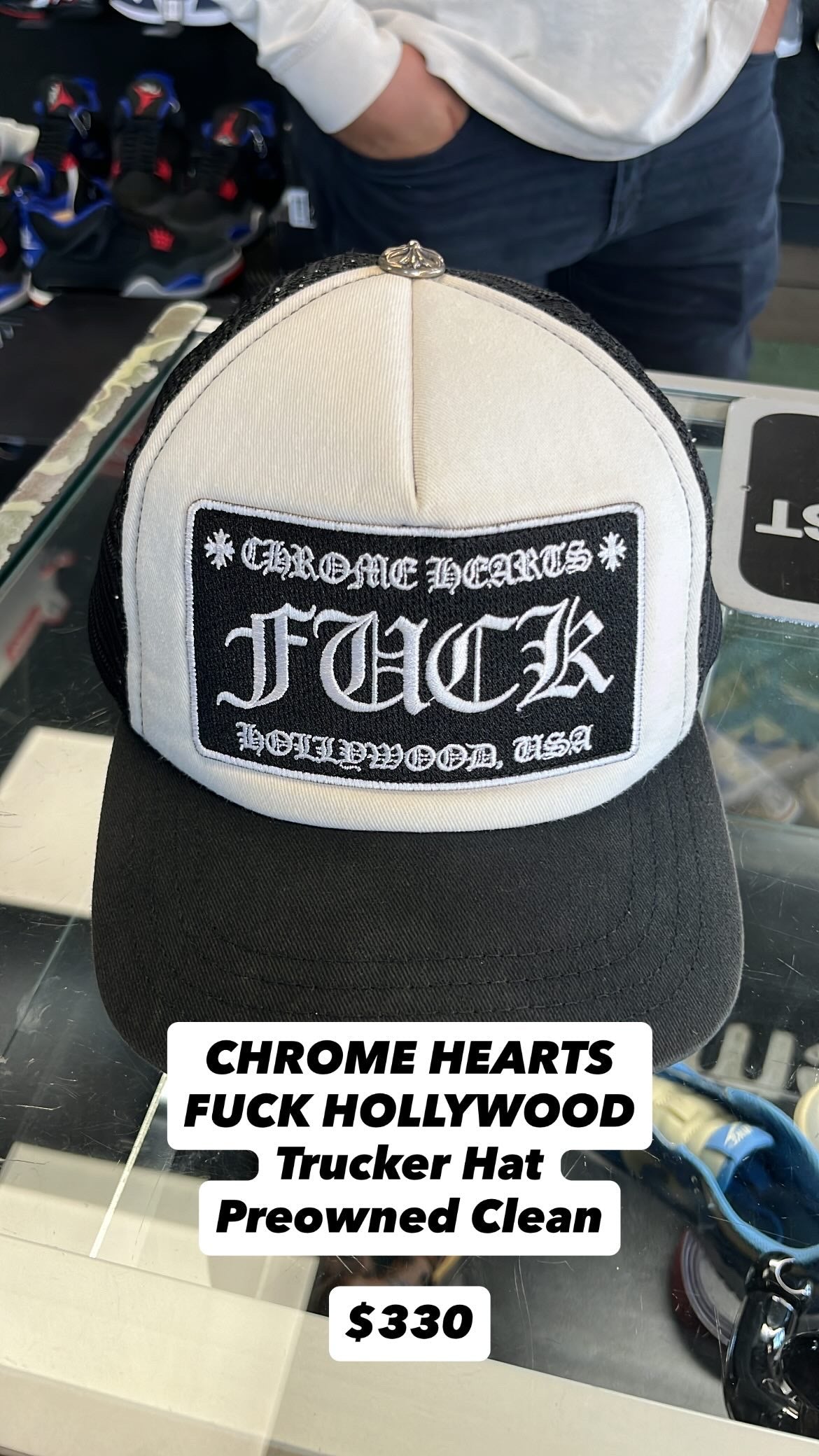 Chrome Hearts FUCK Hollywood Trucker Hat