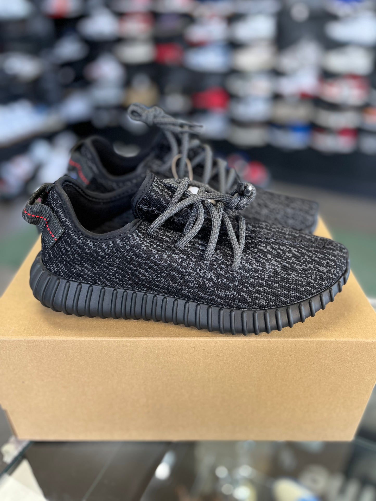 Yeezy 350 “Pirate Black” (Gs) Size 6.5y/8w