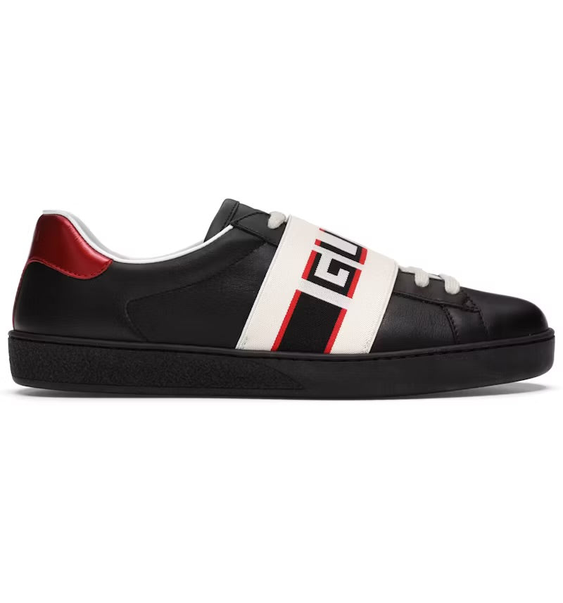 Gucci Ace Black Stripe Size 8-8.5 Men