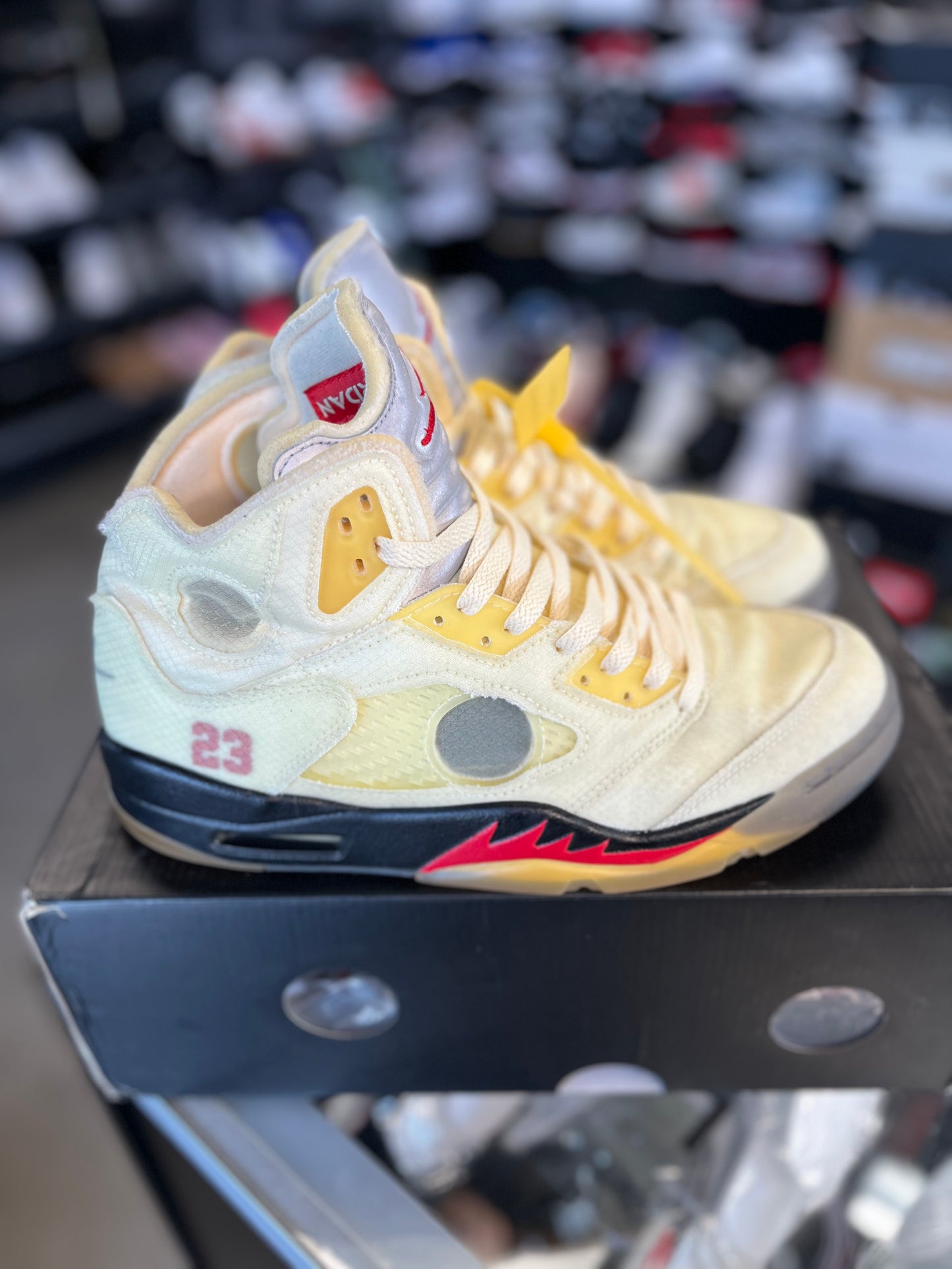 Jordan 5 x Off White “Sail” Size 10