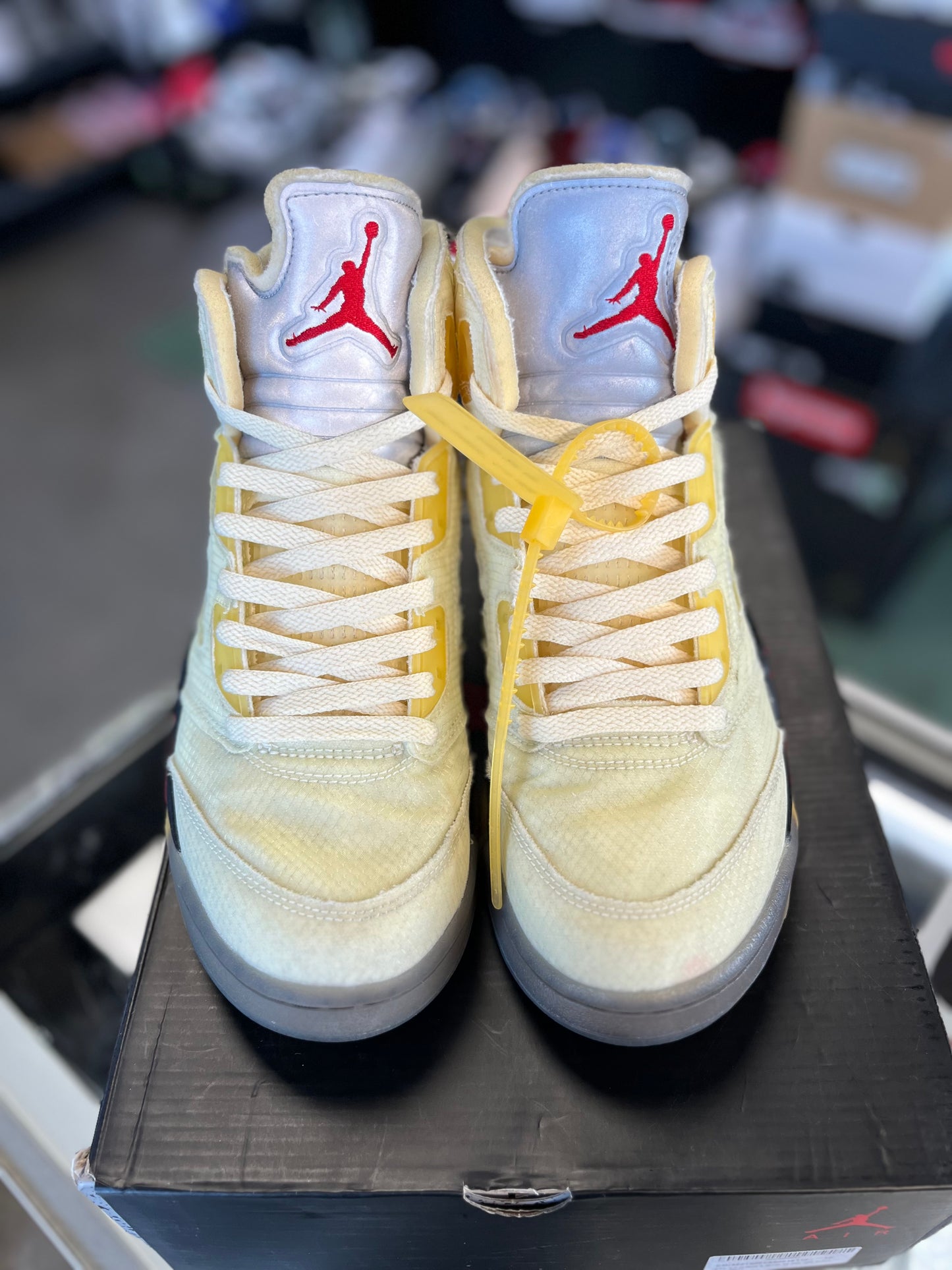 Jordan 5 x Off White “Sail” Size 10
