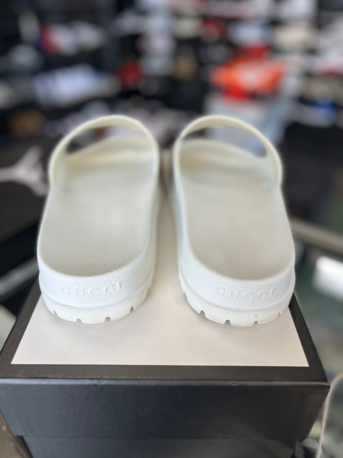 Gucci Web Slide Sandal “White” Size 11