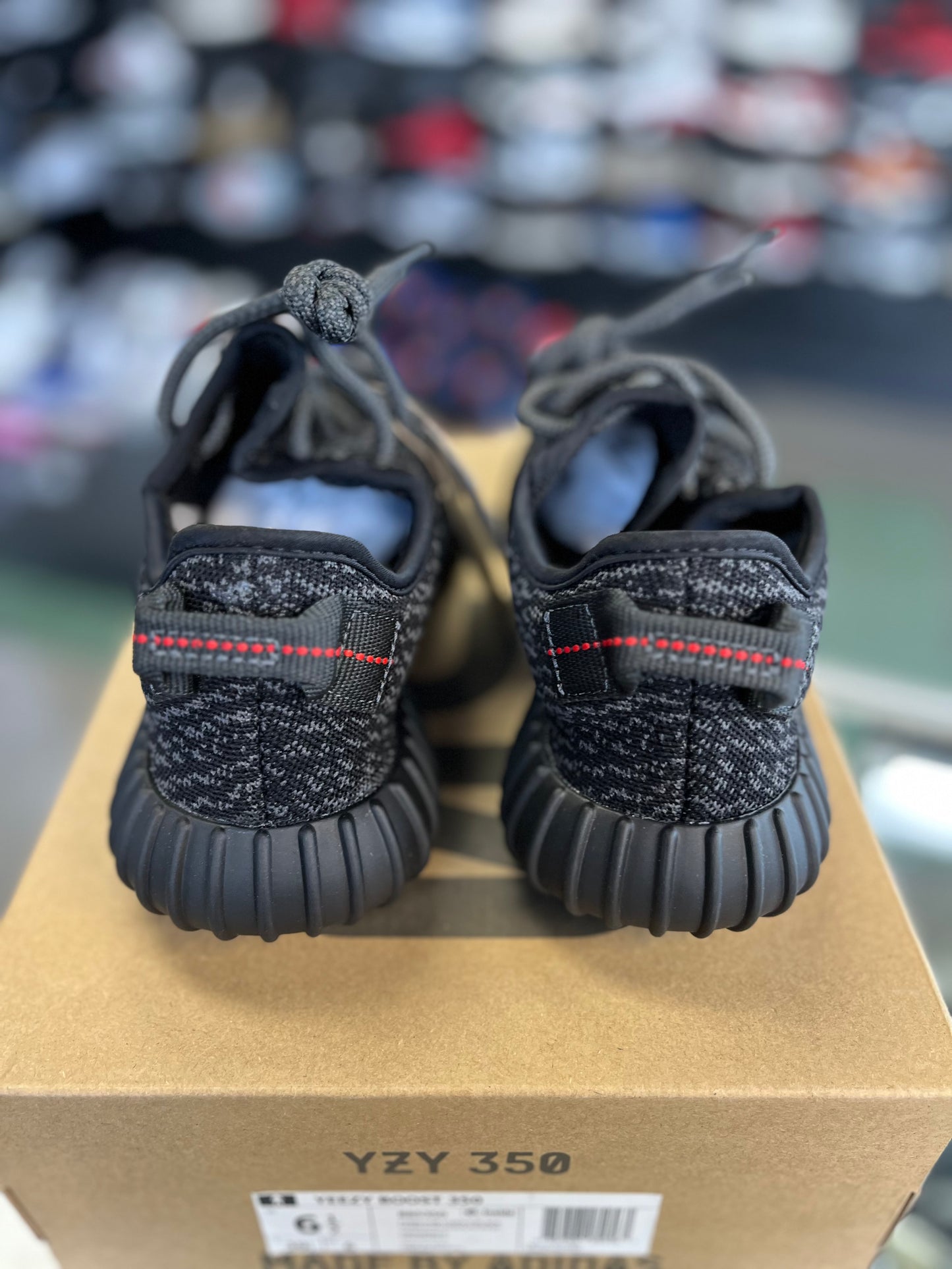 Yeezy 350 “Pirate Black” (Gs) Size 6.5y/8w