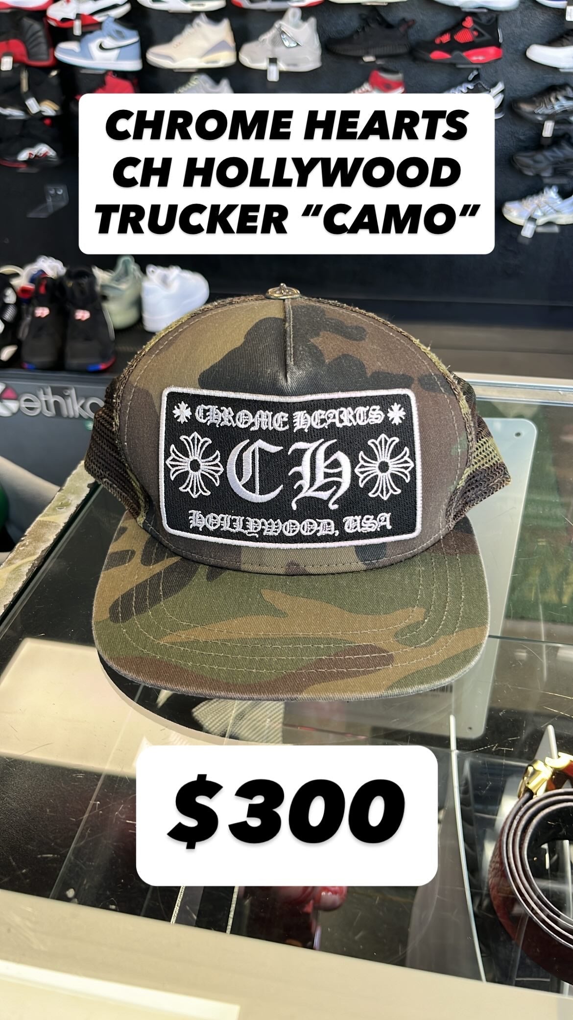 Chrome Hearts CH Hollywood Trucker Hat “Camo”