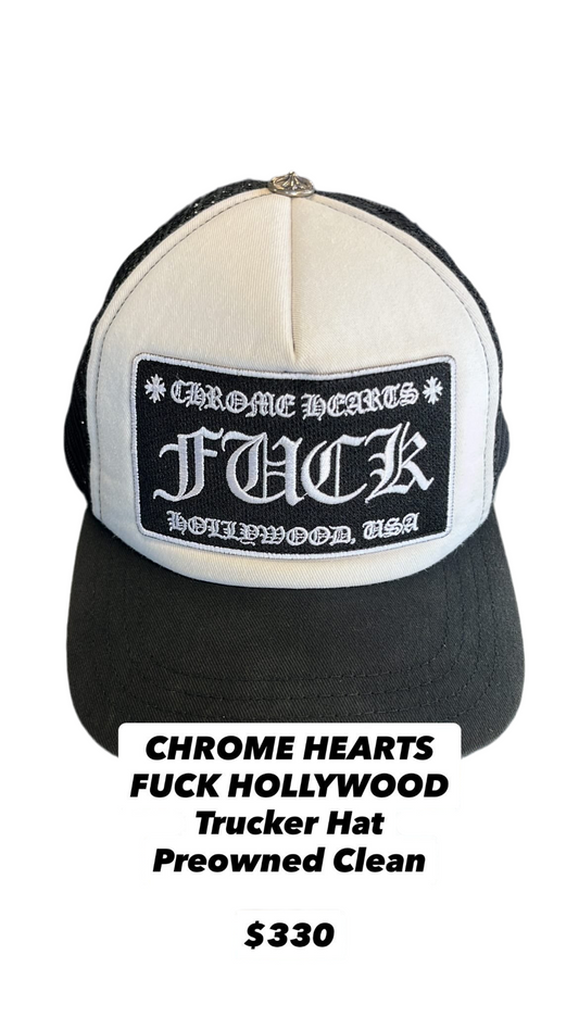 Chrome Hearts FUCK Hollywood Trucker Hat