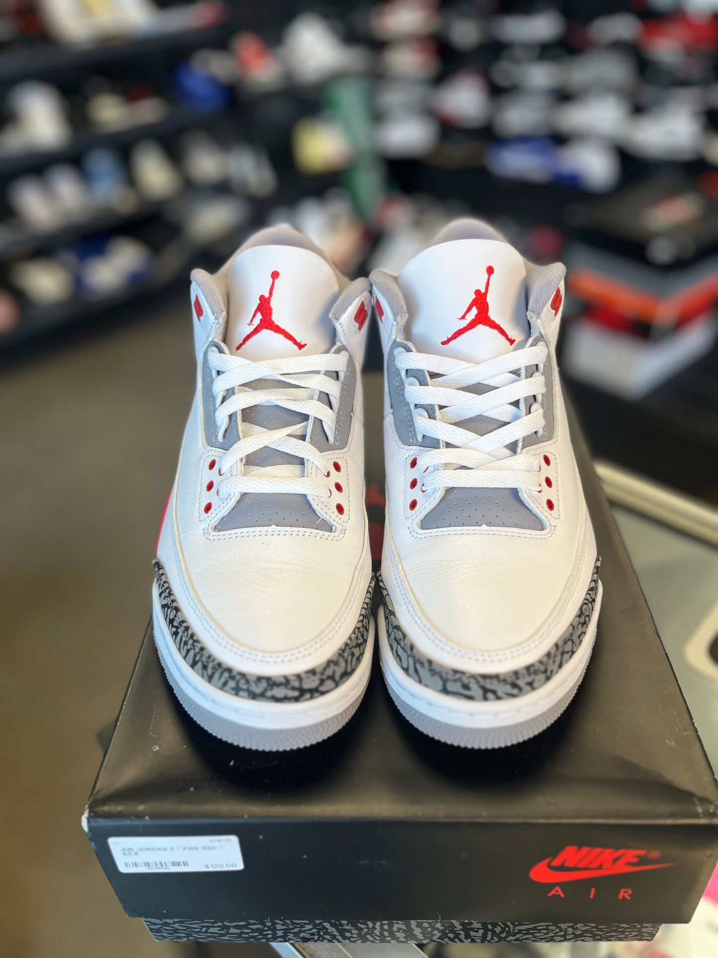 Jordan 3 “Fire Red” Size 9