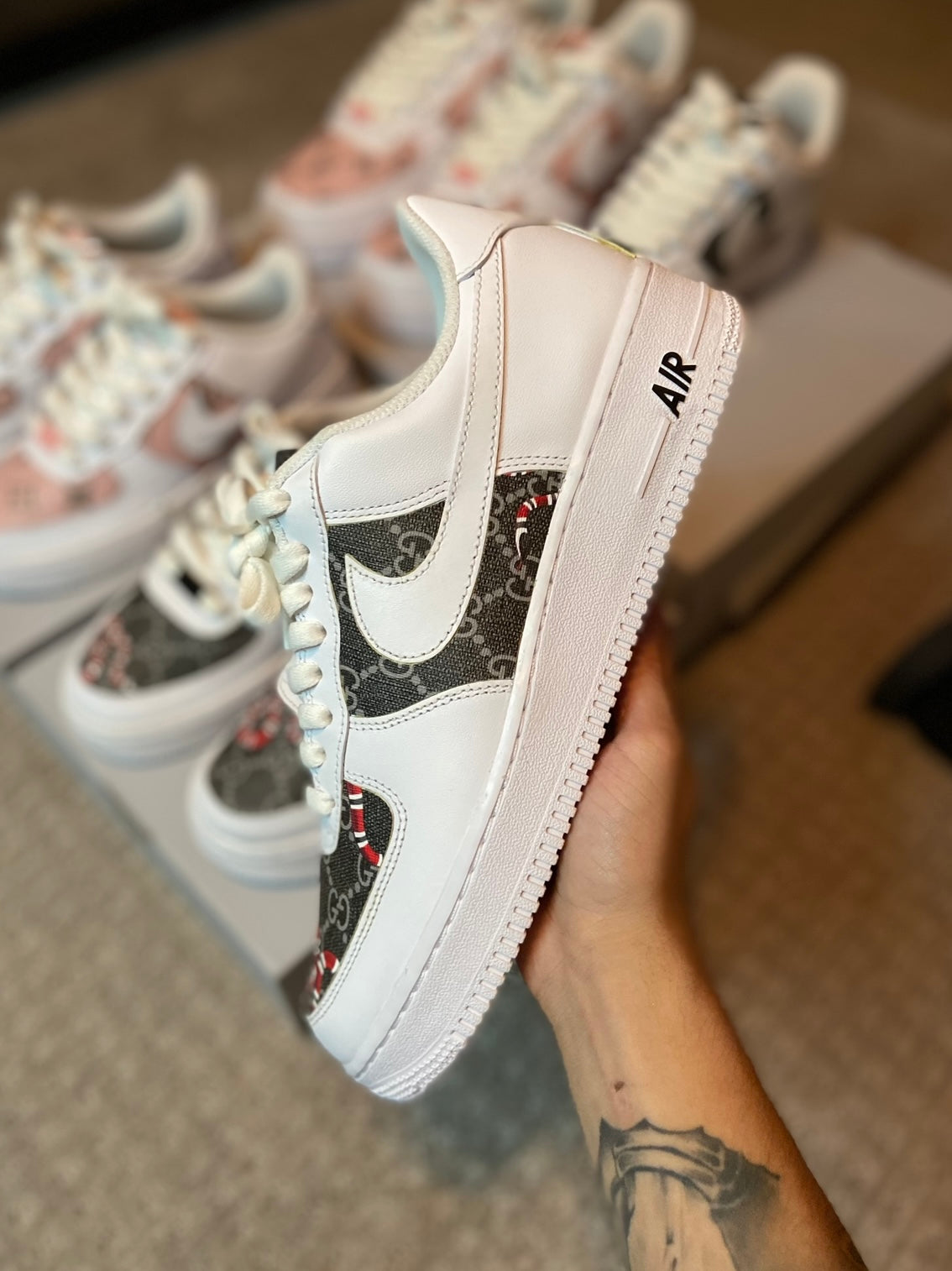 Custom Air Force 1 “Gucci Snake”