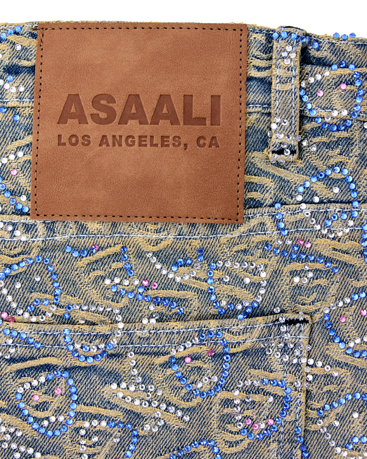 Asaali Rhinestone Jacquard Denim