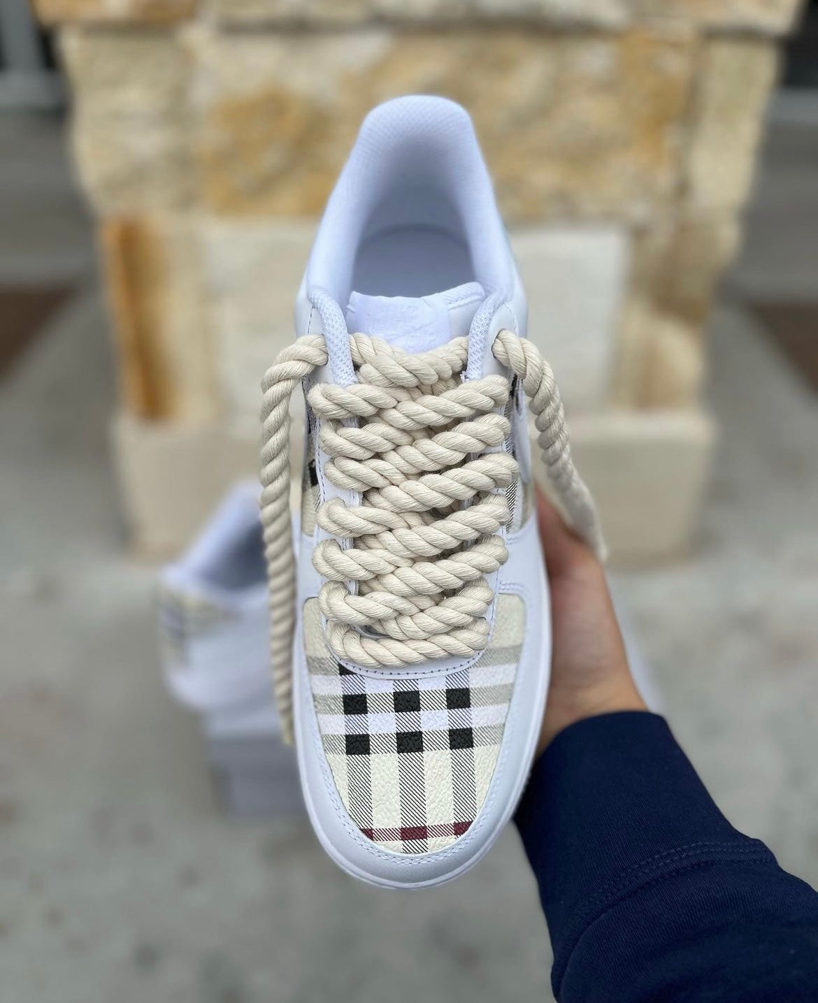 Custom Air Force “Burberry Rope Laced”