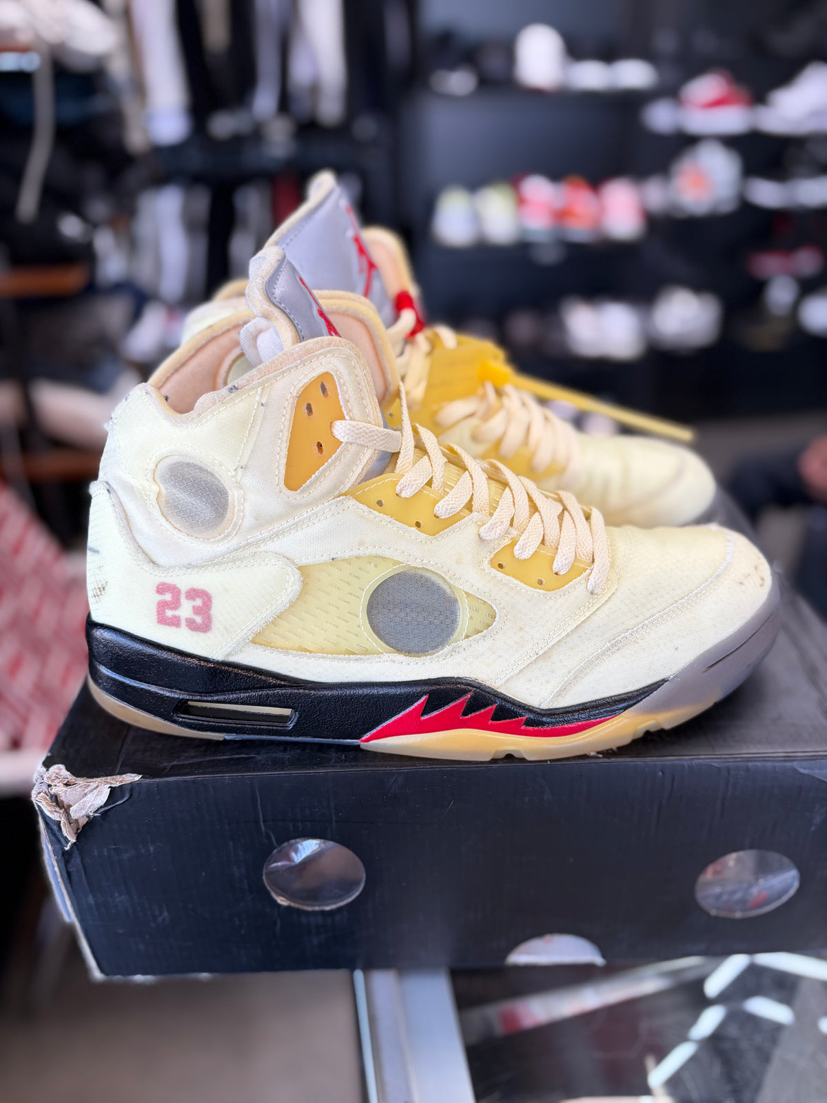 Jordan 5 x Off White “Sail” Size 13