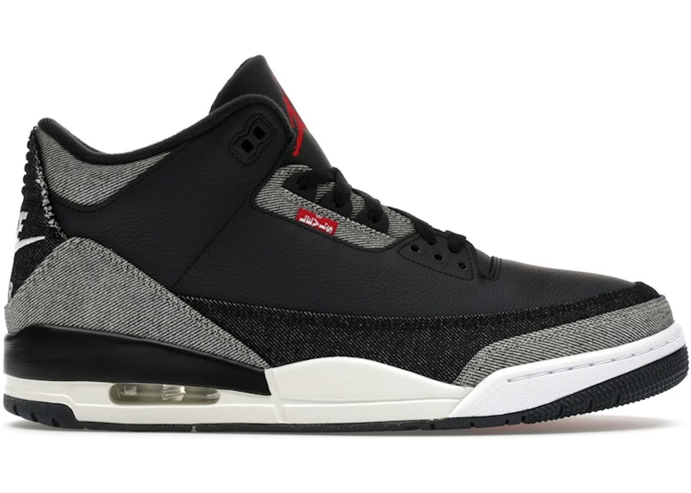 Jordan 3 x Levi “Black Denim” Size 9.5