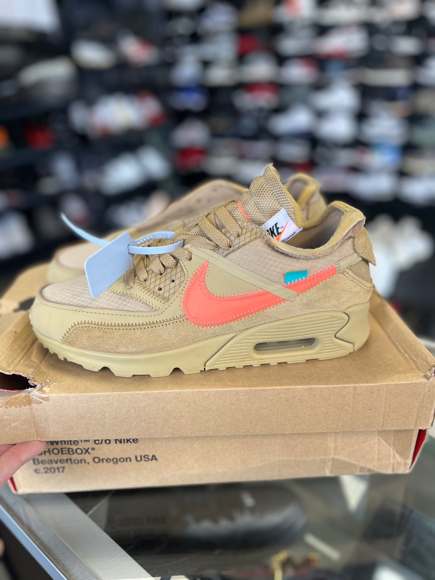 Air Max 90 x Off White “Desert Ore” Size 8