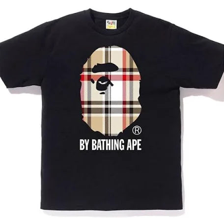 BAPE A Bathing Ape Check by Bathing Tee “Black”