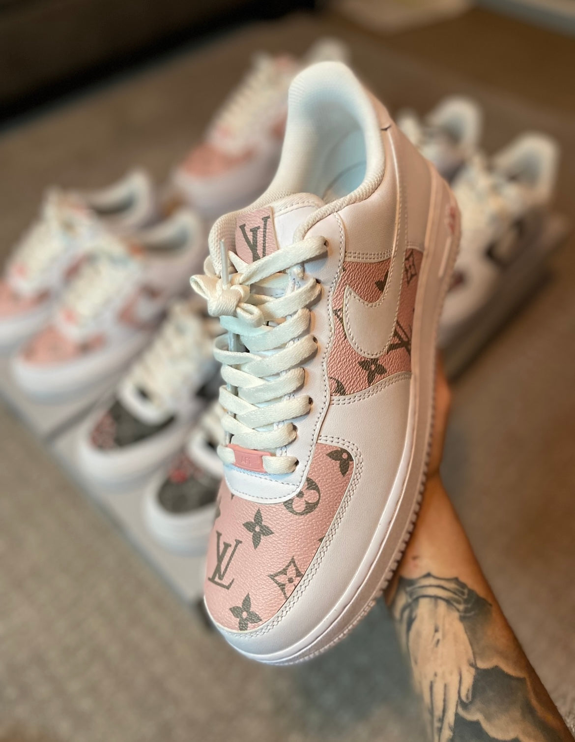 Custom Air Force 1 “Pink LV”