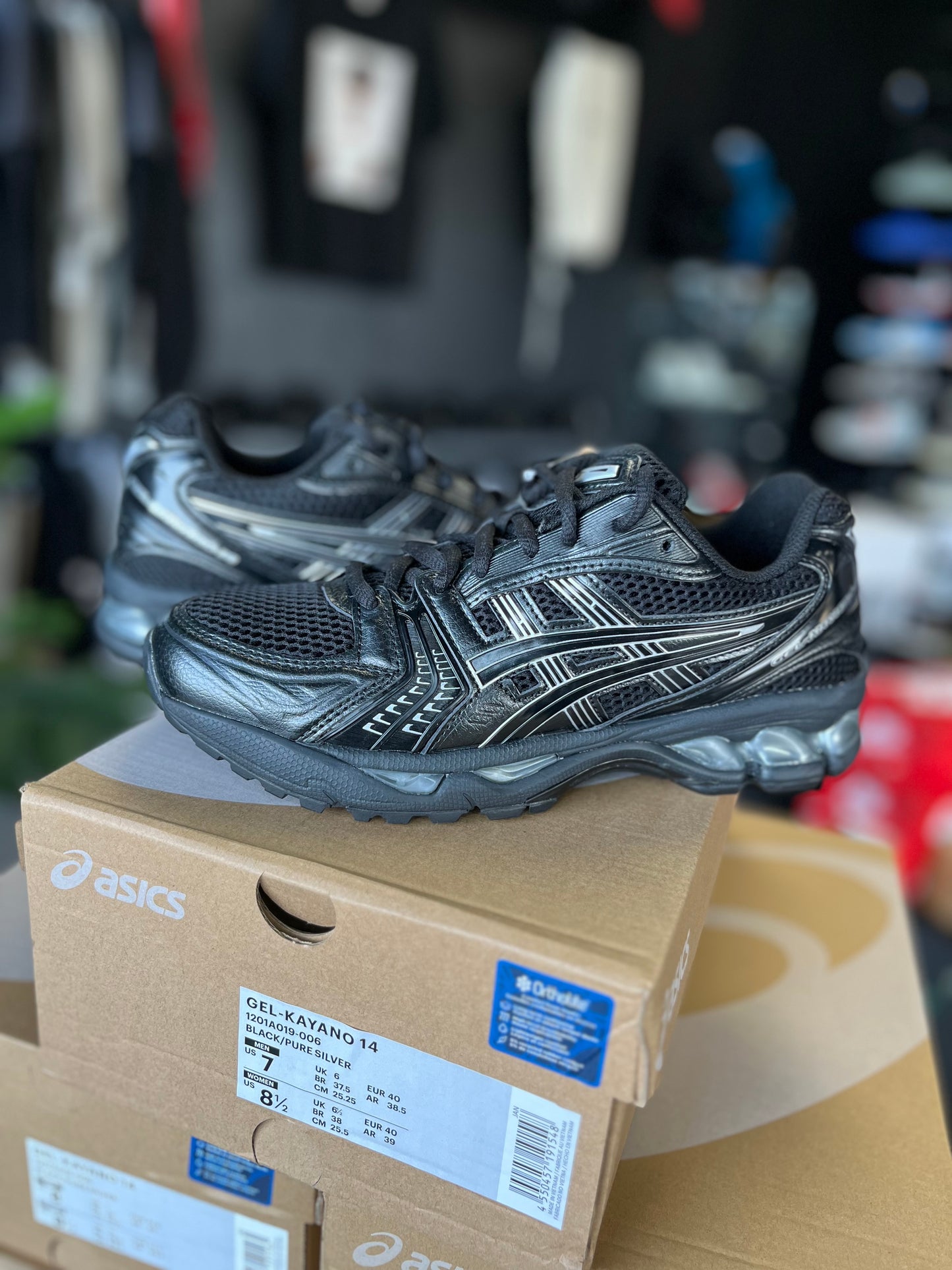 Asics Gel Kayano 14 “Black Pure Silver” Size 7