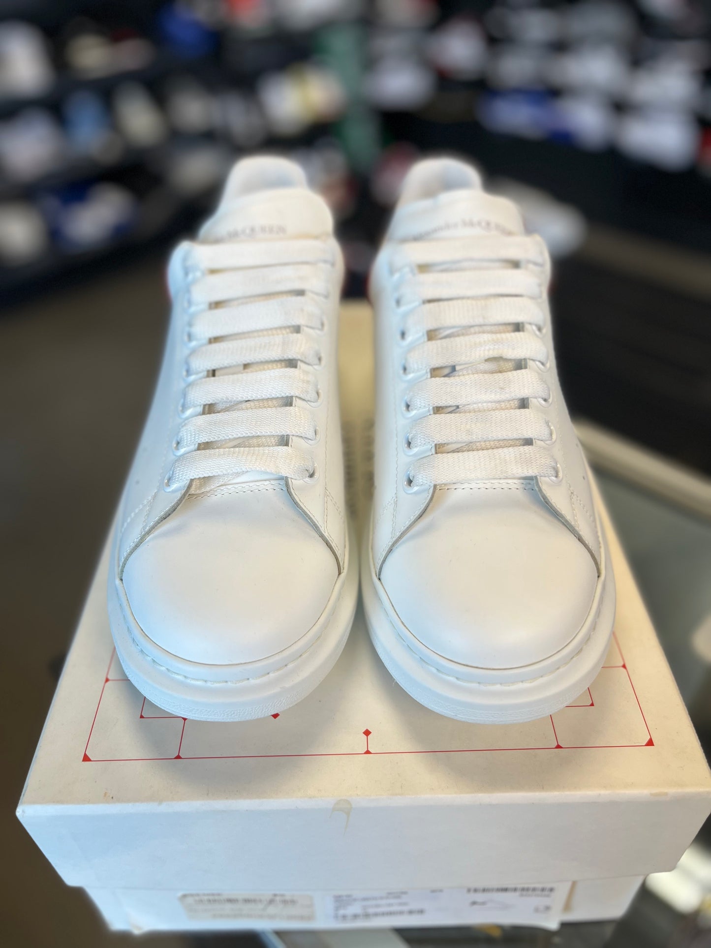 Alexander McQueen “White/Red Snakeskin” Size 42EU