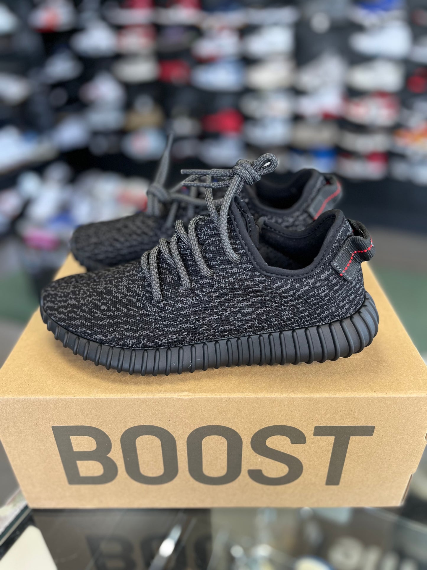 Yeezy 350 “Pirate Black” (Gs) Size 6.5y/8w