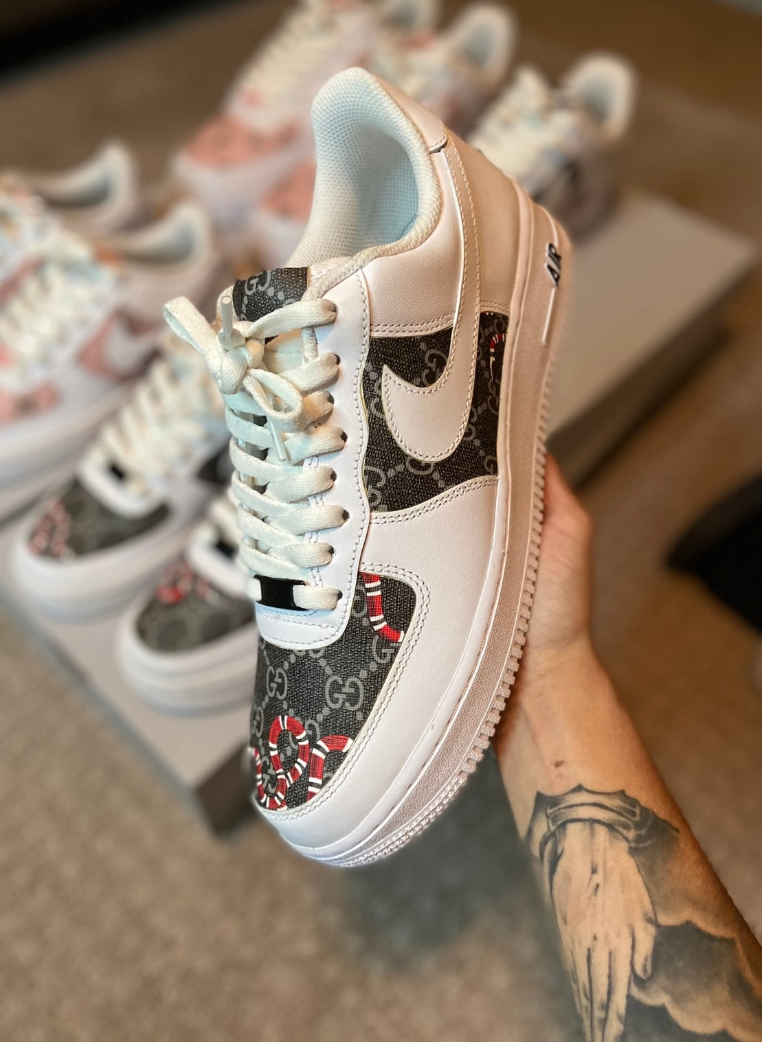 Custom Air Force 1 “Gucci Snake”