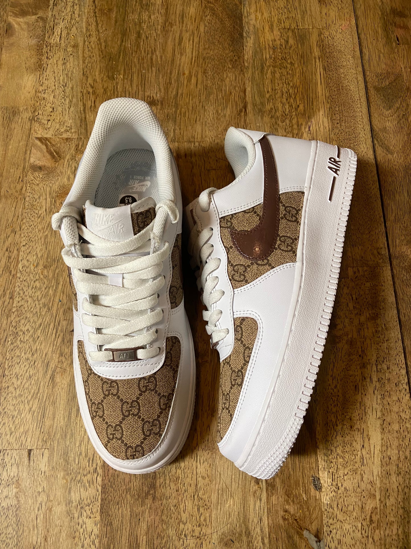 Custom Air Force 1 “Brown Gucci”