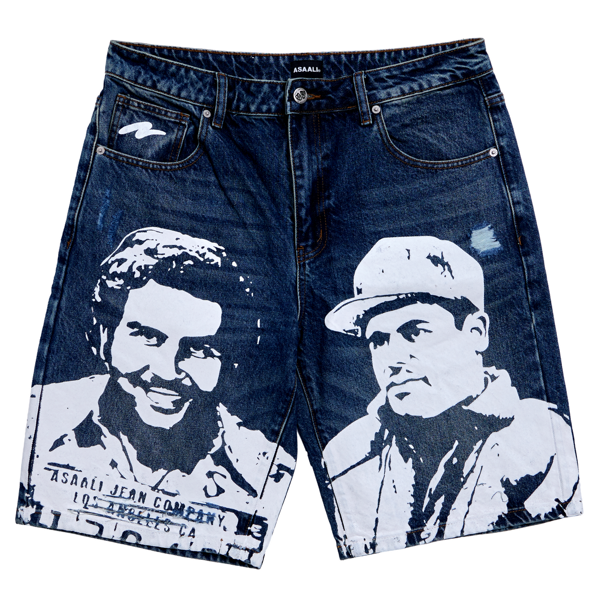 Asaali Blue Cartel Denim Shorts