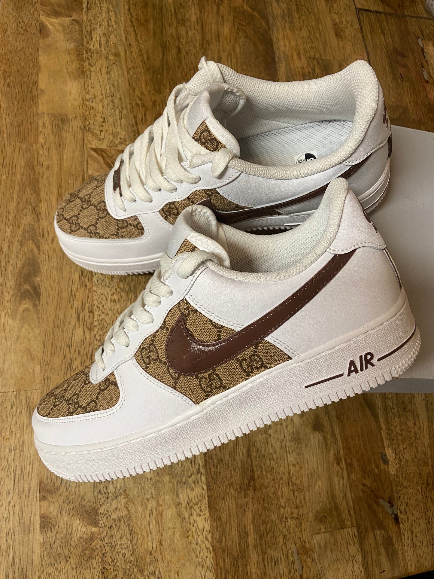 Custom Air Force 1 “Brown Gucci”