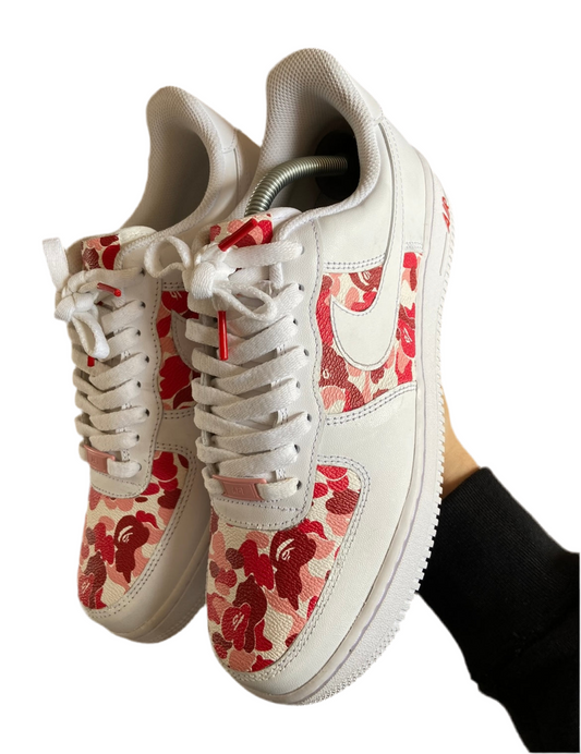 Custom Air Force 1 “Red Bape”