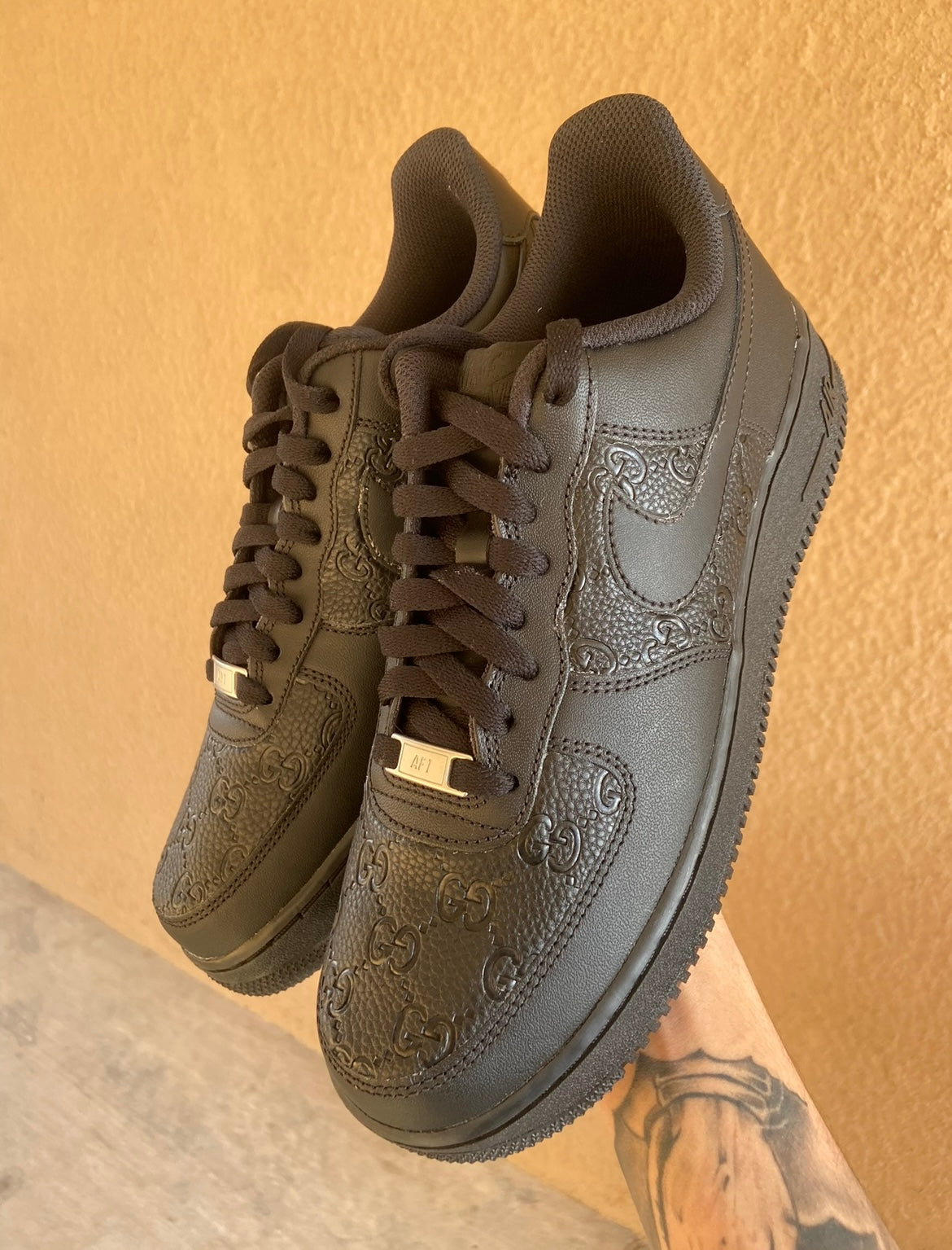 Custom Air Force 1 “Black Gucci”