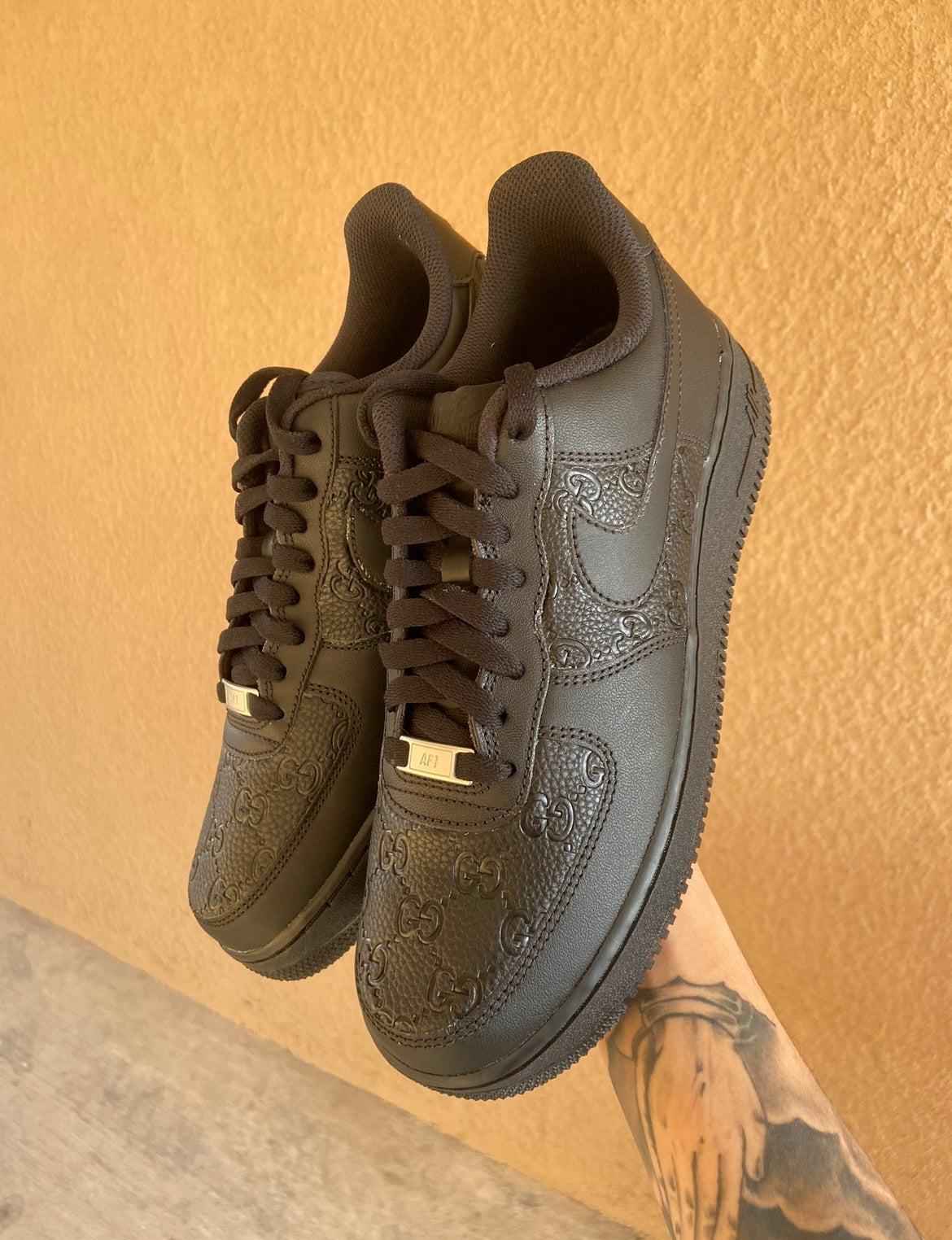 Custom Air Force 1 “Black Gucci”