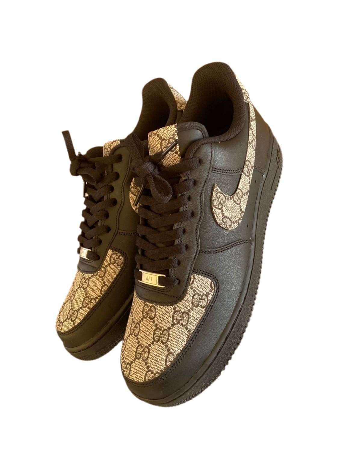 Custom Air Force 1 “Brown Gucci”