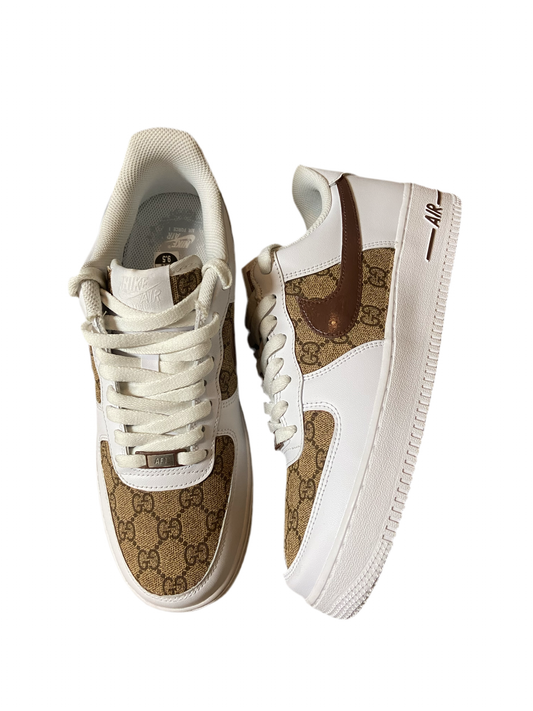 Custom Air Force 1 “Brown Gucci”