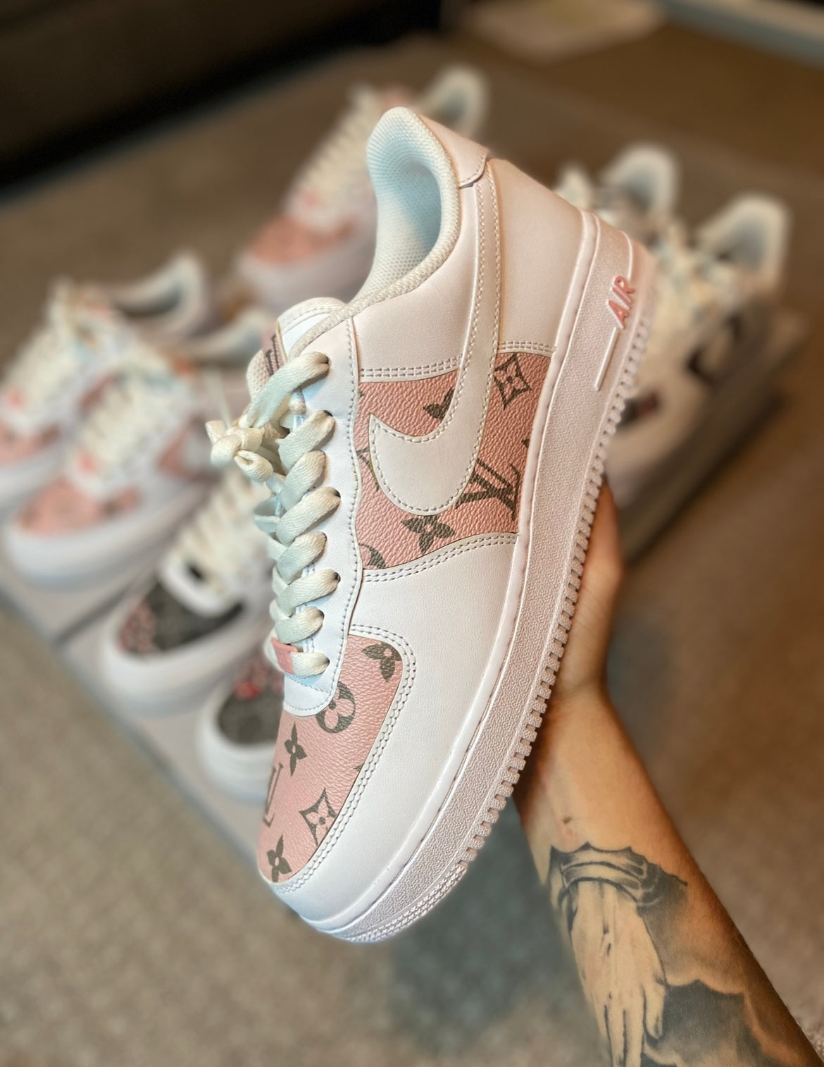 Custom Air Force 1 “Pink LV”