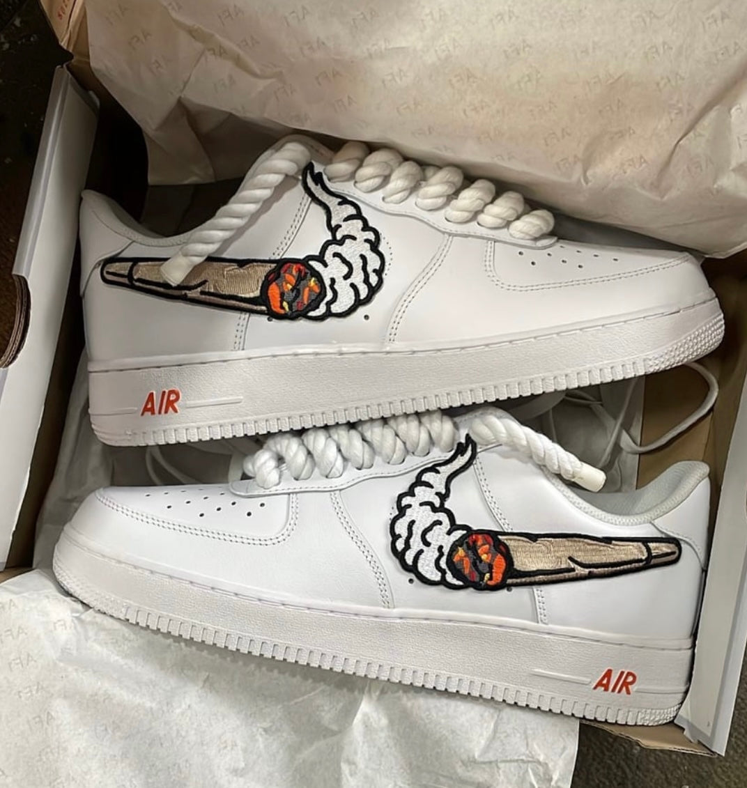 Custom Air Force 1 “Raw Joint” Rope Laced