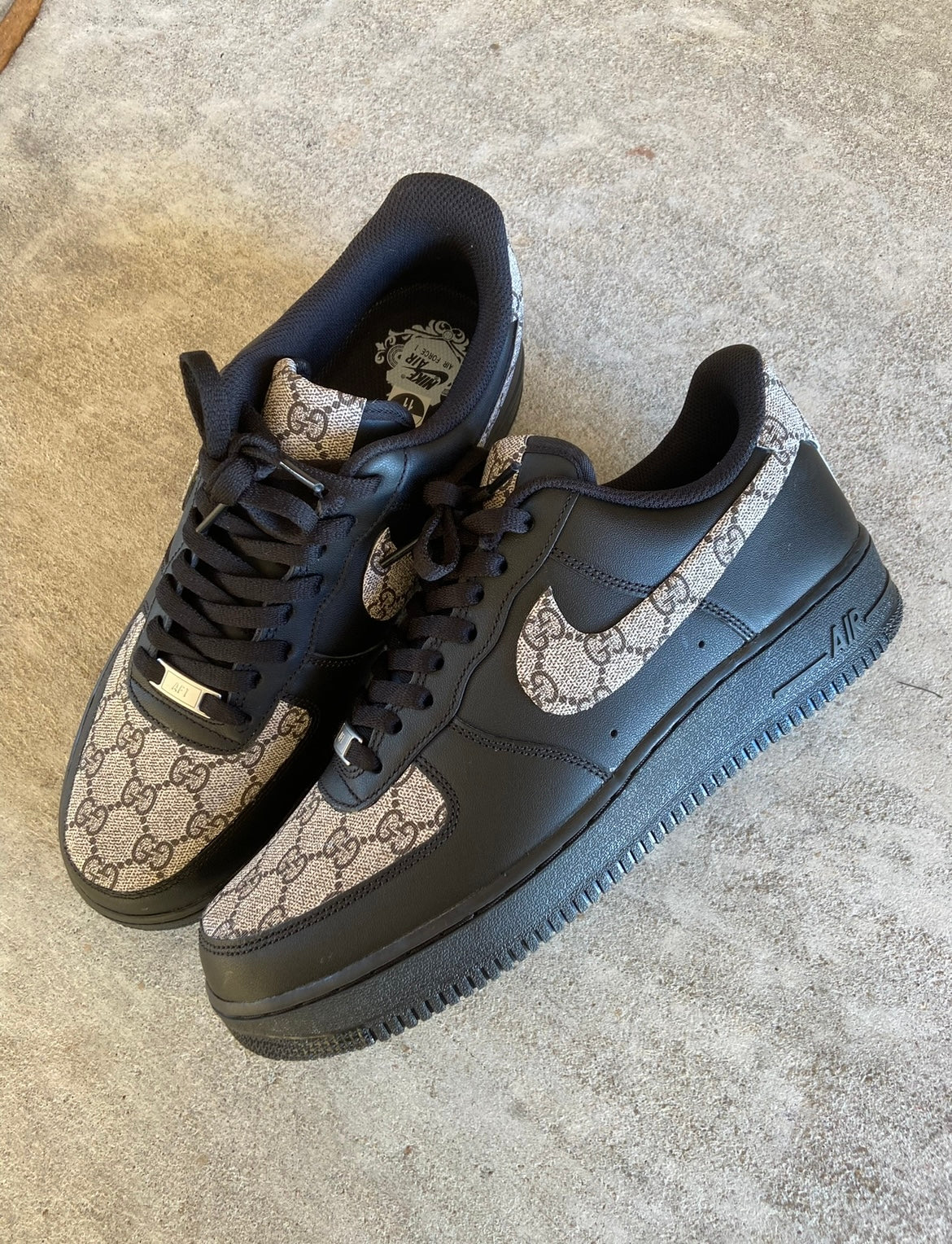 Custom Air Force 1 “Brown Gucci”